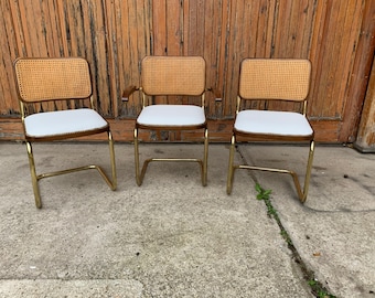 1 de 4 Silla Cesca tapizada de estilo moderno de mediados de siglo, fabricada en Italia en 1970.