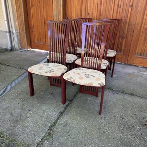 Lacquer and Fabric Dining Chairs by Pietro Costantini, 1980, Set of 6