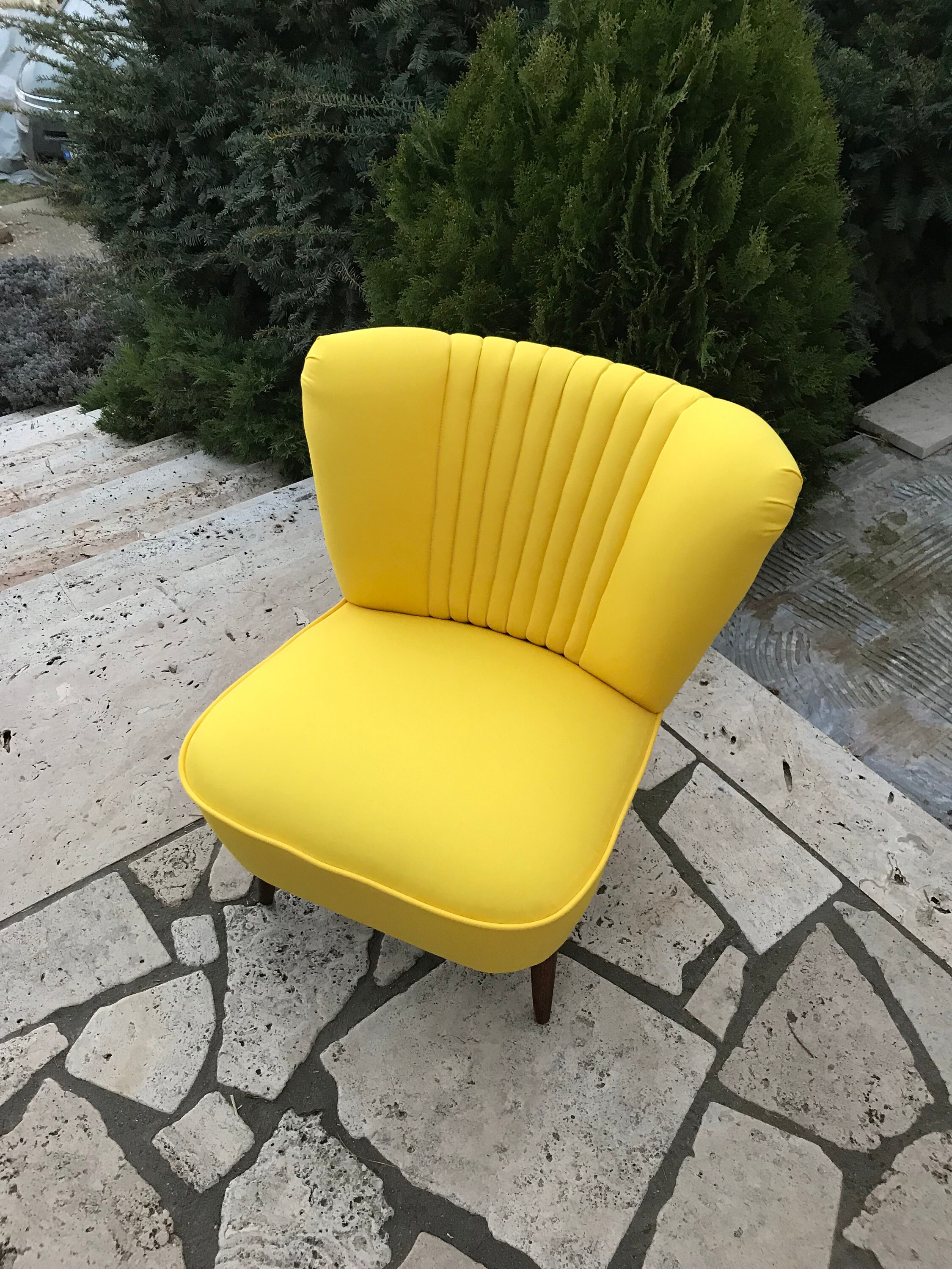 Yellow Cocktail Chair 1960s Etsy