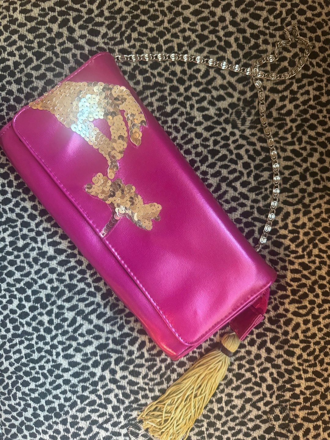 Vintage 1990’s/y2k Transversion Hot Pink Crossbody Purse With Gold ...