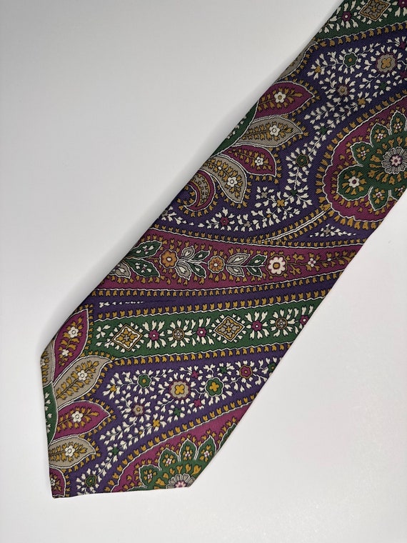 100% Silk Tie - Vintage 1970's - Liberty of London