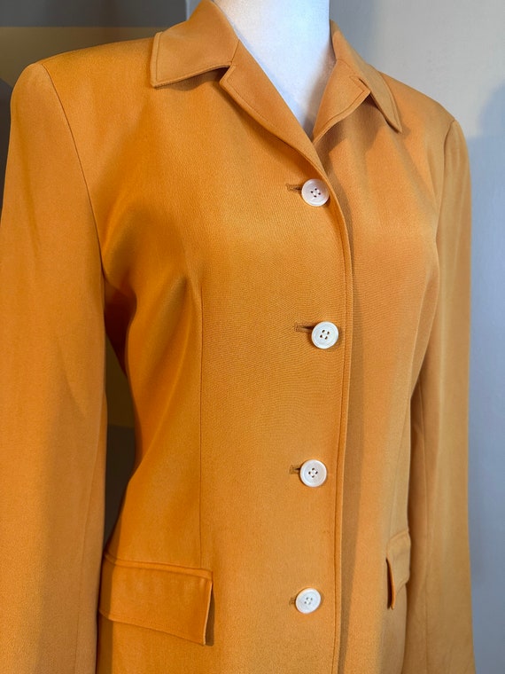 Vintage 1990’s Orange Silk Longline Blazer [New w… - image 2