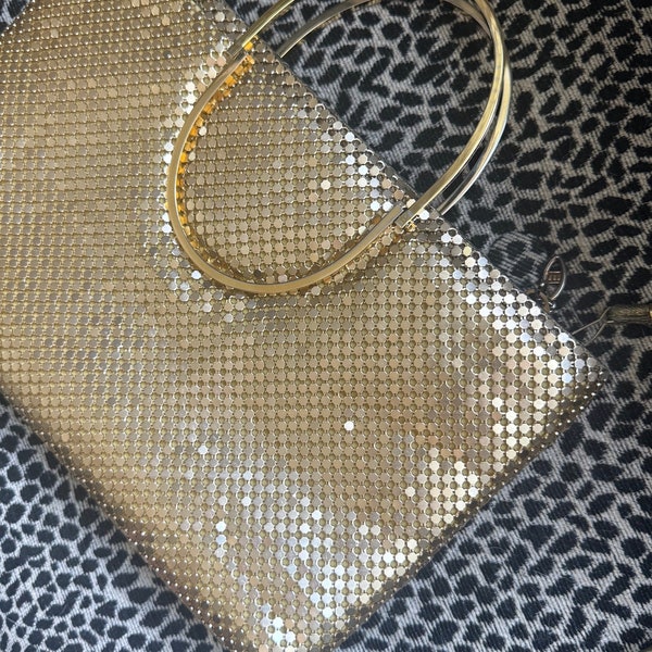 Vintage 1970’s Gold Disco Purse • Shoulder/ Crossbody or Handbag/ Clutch option