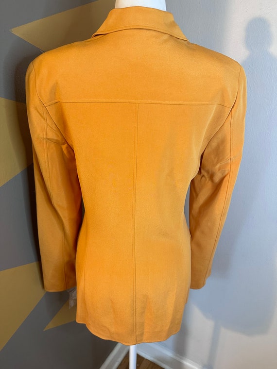 Vintage 1990’s Orange Silk Longline Blazer [New w… - image 4