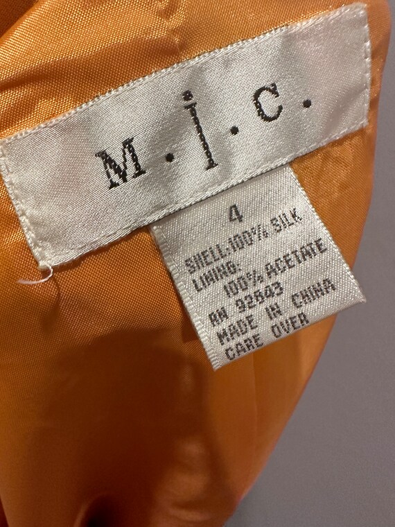 Vintage 1990’s Orange Silk Longline Blazer [New w… - image 7