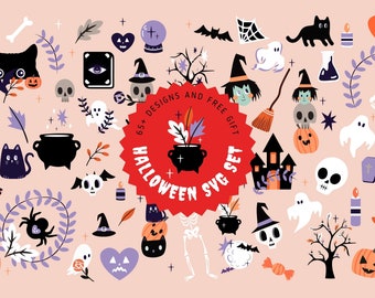 HALLOWEEN SVG Bundle, 65+ designs, HALLOWEEN Clipart, Fall Svg, Halloween Svg, Png Files for Cricut, Halloween Cut Files, Halloween Labels