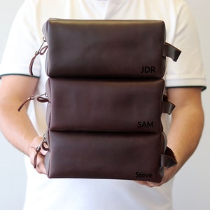 Groomsmen Gift Toiletry Bag, Men&#39;s Dopp Kit Bag, Weekender Bag, Wedding Gift, Set of Bags, Gift for Him, Fathers Day Gift, Personalized Gift