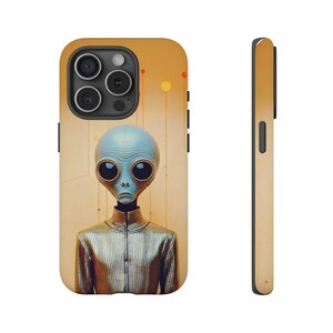 Samsung Alien Art Handyhülle, Alien Iphone Hülle, Robuste Handyhülle, Retro Alien Design, Pop Art Außerirdischer, Paranormal, Sci-Fi