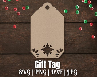 Christmas gift tag svg, Christmas tags svg, gift tag cut file, snowflake gift tag svg, svg for cutting machine, Digital download