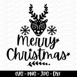 Feliz Natal svg, rena svg, png, dxf, jpg, arquivo de corte svg, clipart, design de camisa de feriado, design de cartão de Natal, arquivo de download digital