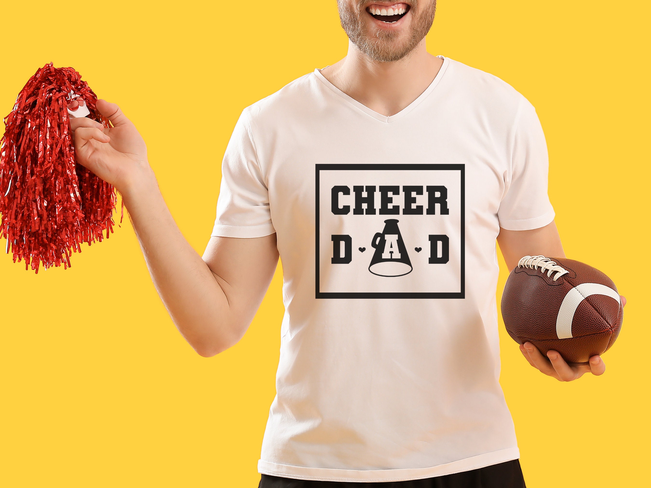 Cheer Dad SVG Cheer Megaphone Svg Cheer Dad Shirt Design - Etsy