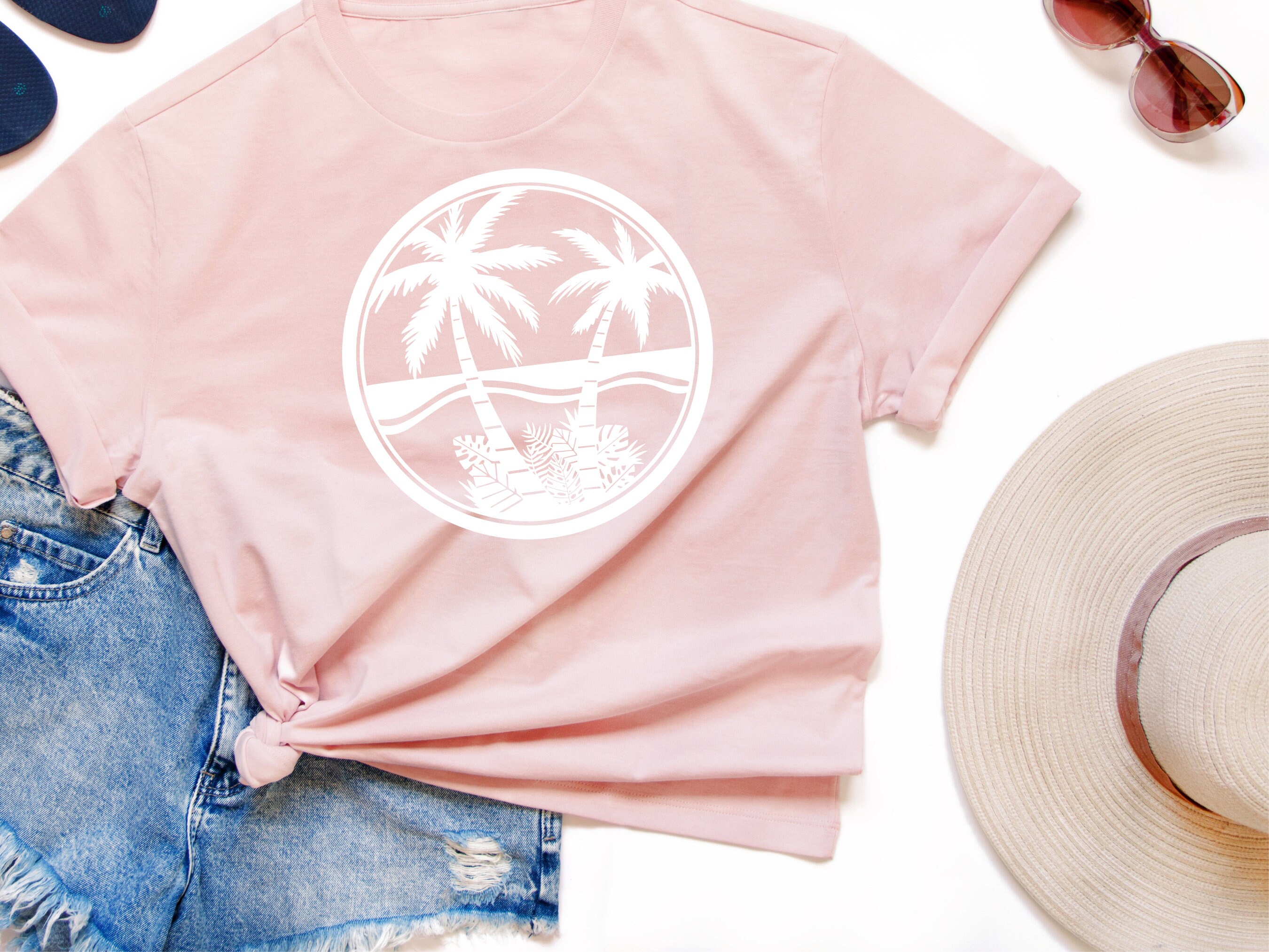Beach SVG, Palm Tree Svg, Tropical Island Beach Scene Svg, Cut File ...