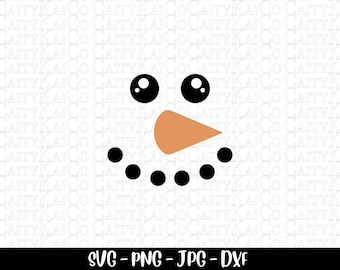 Cara de muñeco de nieve svg, muñeco de nieve svg, Navidad svg, invierno svg, archivo cortado, png, imágenes prediseñadas de Navidad, nieve svg, Descarga digital
