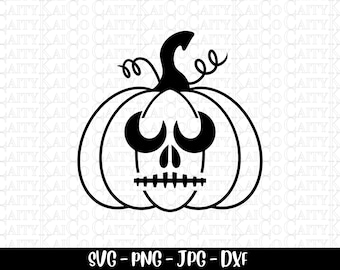 Grumpy Jack O Lantern svg, pumpkin face svg, Halloween svg, pumpkin svg, cut file, png, clipart, spooky season svg, Digital download