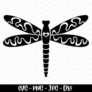 Wavy Dragonfly svg, retro wavy abstract svg, dragonfly clipart, dxf, png, jpg, cut file, instant download file