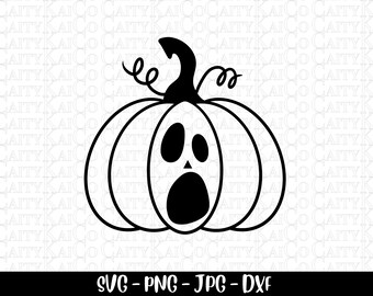 Pumpkin face svg, Halloween svg, Jack O Lantern svg, cute pumpkin svg, cut file, png, clipart, Digital download