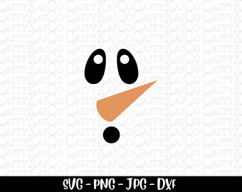 Cara de muñeco de nieve svg, lindo muñeco de nieve svg, Navidad svg, invierno svg, archivo cortado, png, Imágenes Prediseñadas de muñeco de nieve, uso comercial svg, Descarga digital