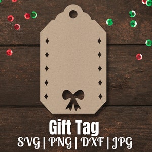 Christmas bow gift tag svg, Christmas tags svg, gift tag cut file, Christmas bow svg, svg for cutting machines,tag template,Digital download