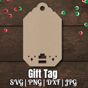 Christmas gift tag svg, Christmas tags svg, gift tag cut file, svg files for cutting machine, tag template, Digital download
