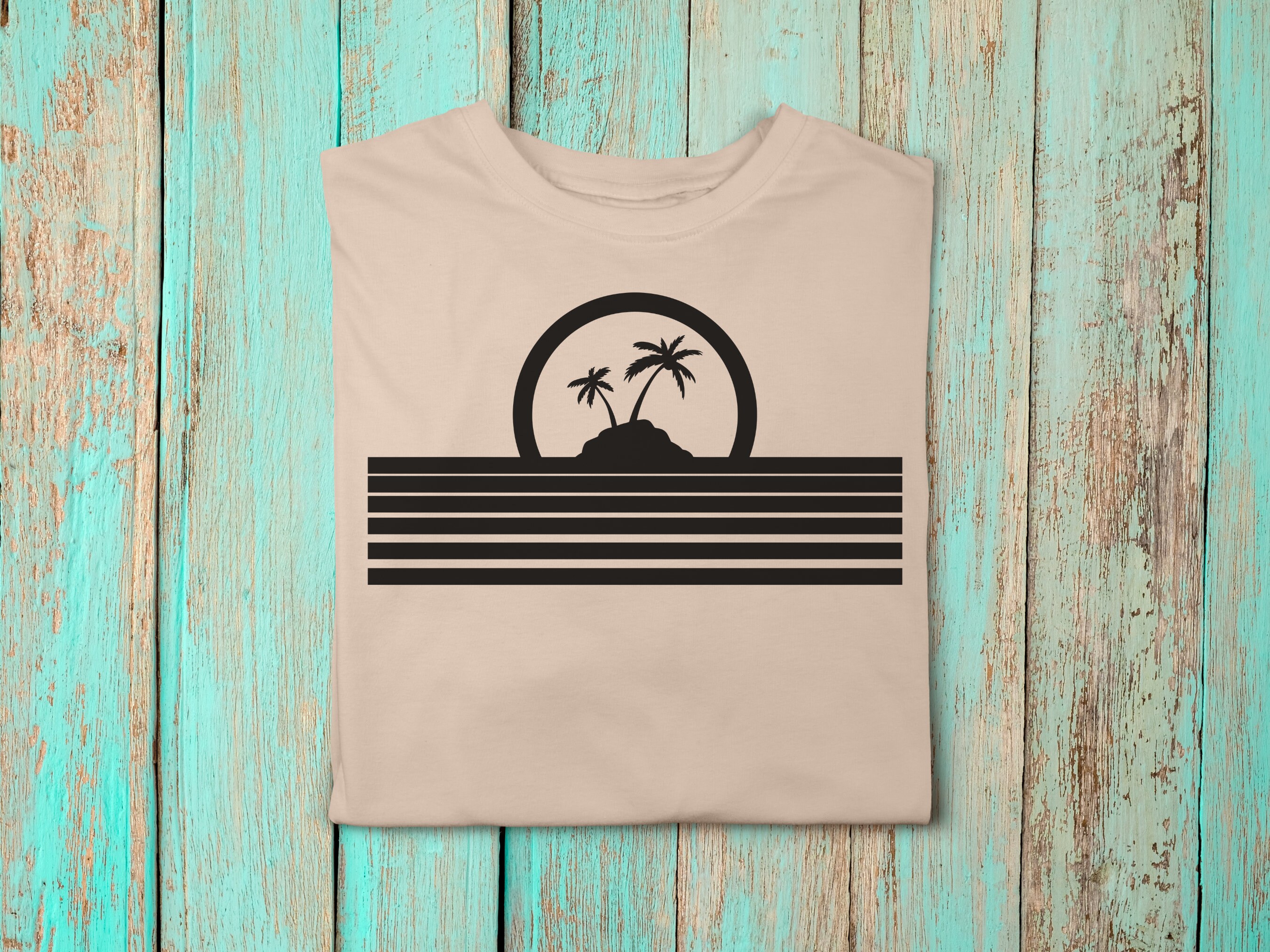 Beach SVG, Palm Tree Svg, Tropical Island Beach Scene Svg, Cut File ...