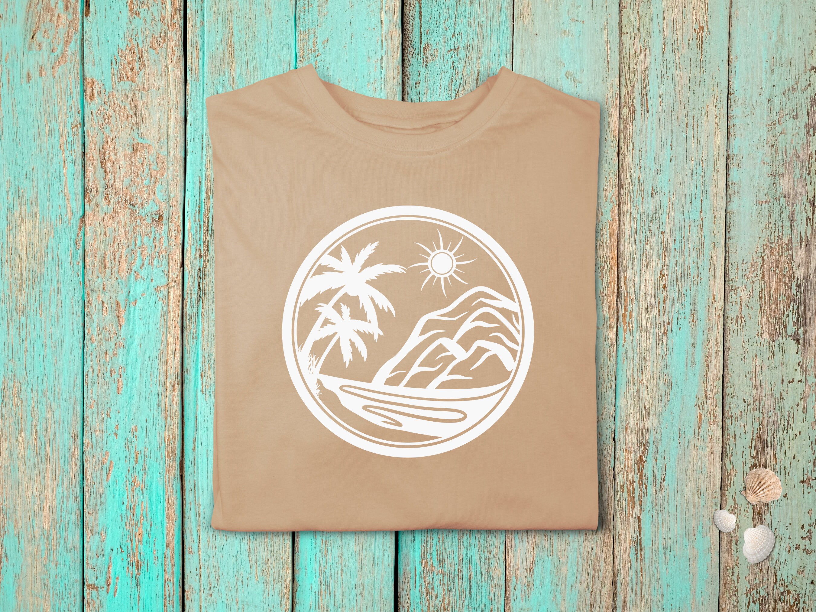 Beach SVG, Palm Tree Svg, Tropical Island Beach Scene Svg, Summer Cut ...
