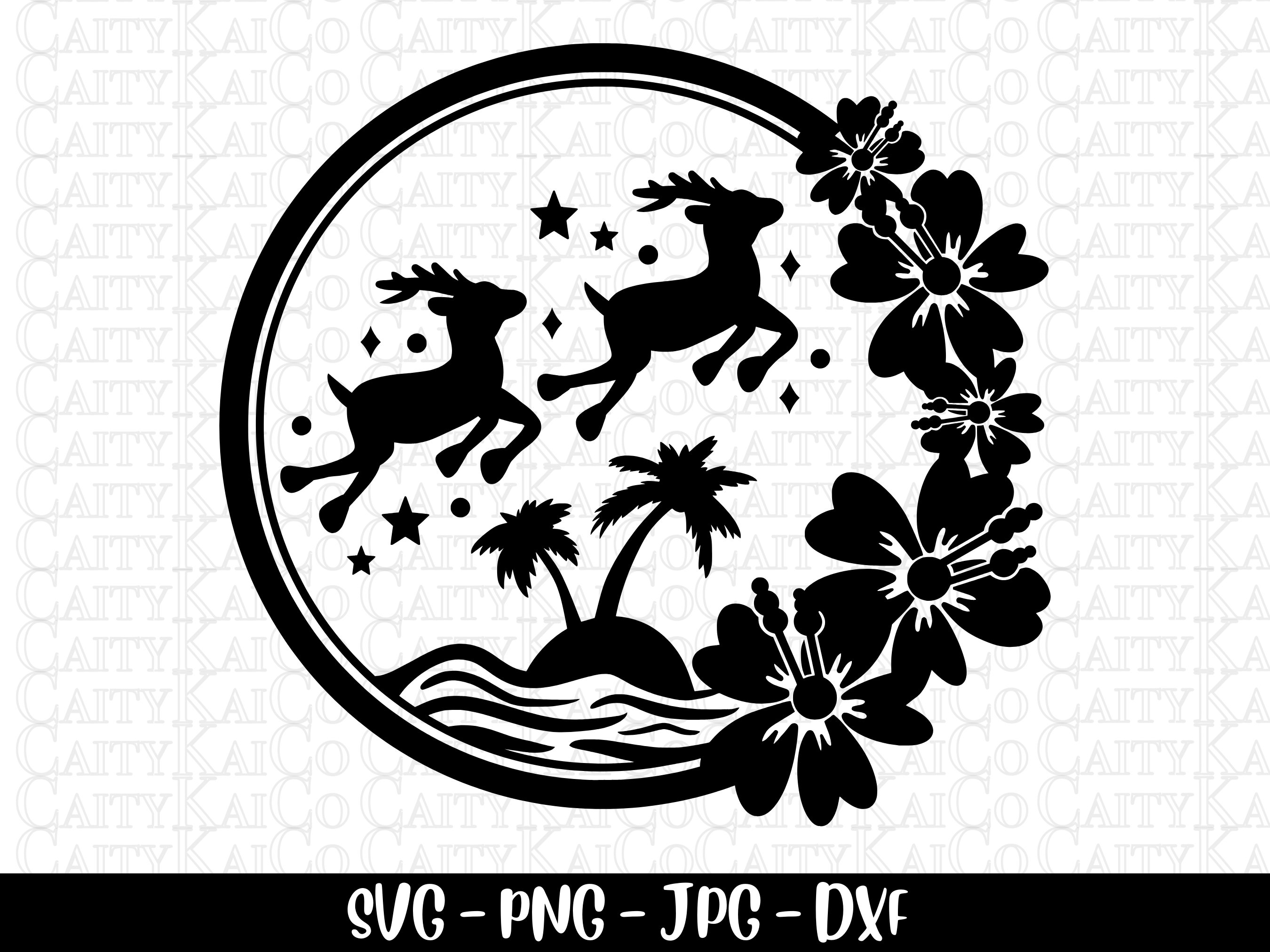 Christmas image on the beach