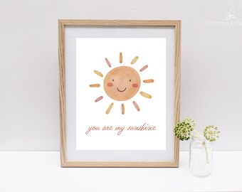 You Are My Sunshine Wall Art, Nursery Decor, Printable Wall Art