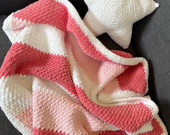 Handmade chenille yarn children's blanket