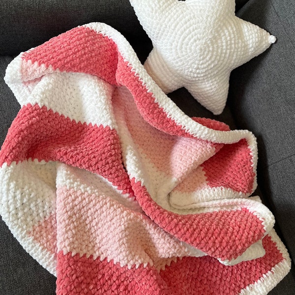 Handmade chenille yarn children's blanket