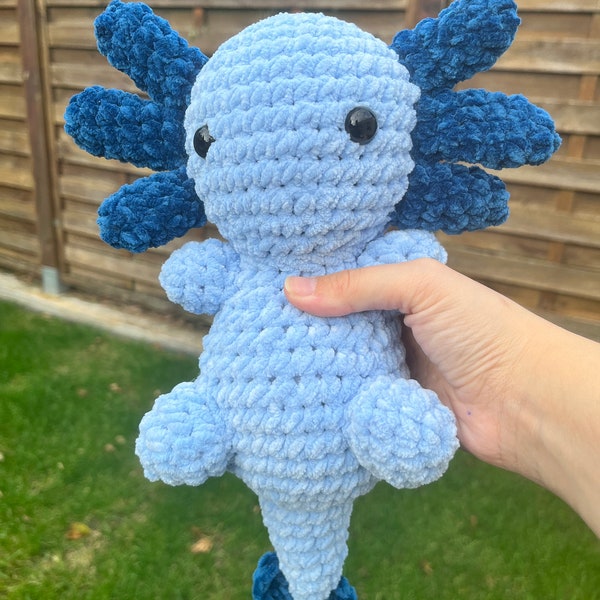 Crochet axolotl plush toy