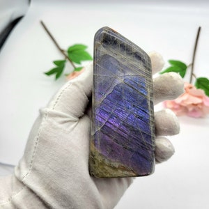 Good size High Quality Purple Labradorite Freeform - Strong rainbow/purple flash Labradorite - strong flashy Labradorite