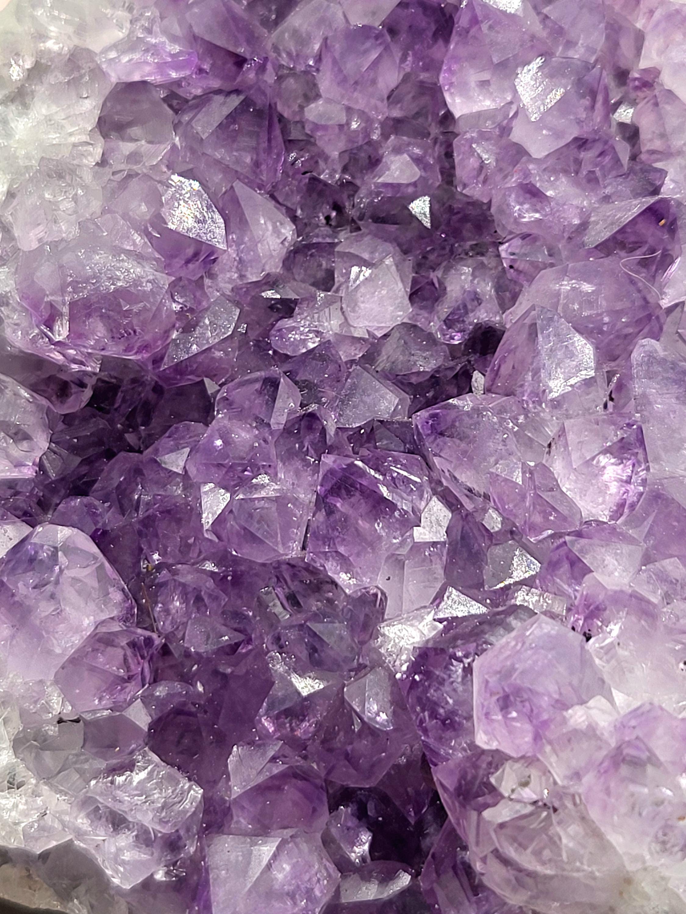 ドゥルージーアメジストフリーフォーム - 天然ブラジル産ドゥルージー