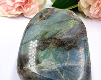 Large 1.7kg+ Labradorite Freeform Crystal - Flashy Labradorite - Green  and Gold Flash