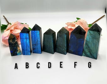 High Quality Labradorite crystal point - Super Blue Flash Labradorite tower - You Choose!