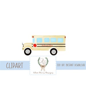 School Bus Clip Art | School Bus sublimation | Digital Art| School Bus School Invitation | School Bus clipart | Digital Clipart |School Bus|