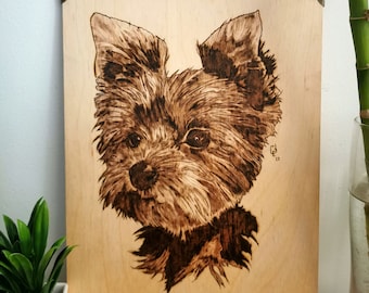 Retrato mascota en madera personalizado - Personalized wooden pet portrait