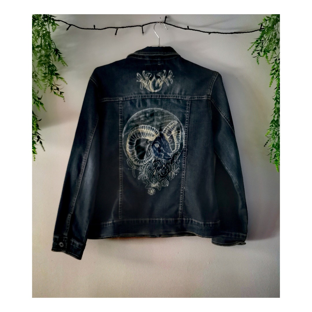 Denim Jacket Stained With Bleach. Illustration by Aries. Second-hand ...
