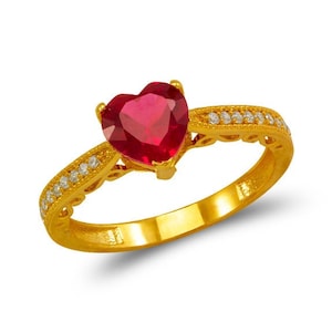 14K Solid Gold Halo Heart Cut With Different color center gemstone available, Engagement , Bridal, Promise Ring , Solid Gold size 7.