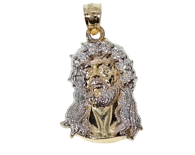 Jesus Pendant 14K Gold , Real Genuine Solid Gold , Available in 3 sizes