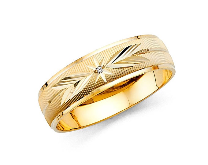 14K Gold  7days Band 8 mm Men's Ring Size 10 , Women's Set Wedding Ring size 7