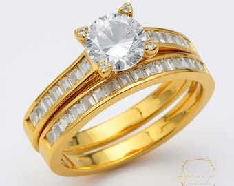 14K Solid Gold Ladies Engagment Bridal Set Ring Brand New 4 Grams sold in 1 set  Engagement Wedding Promise Ring