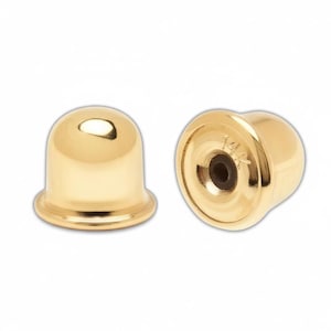 14K Gold Baby screw on Earring Backing sold 1 Pair in  Small Size Only fit only 0.75mm 22 Gauge