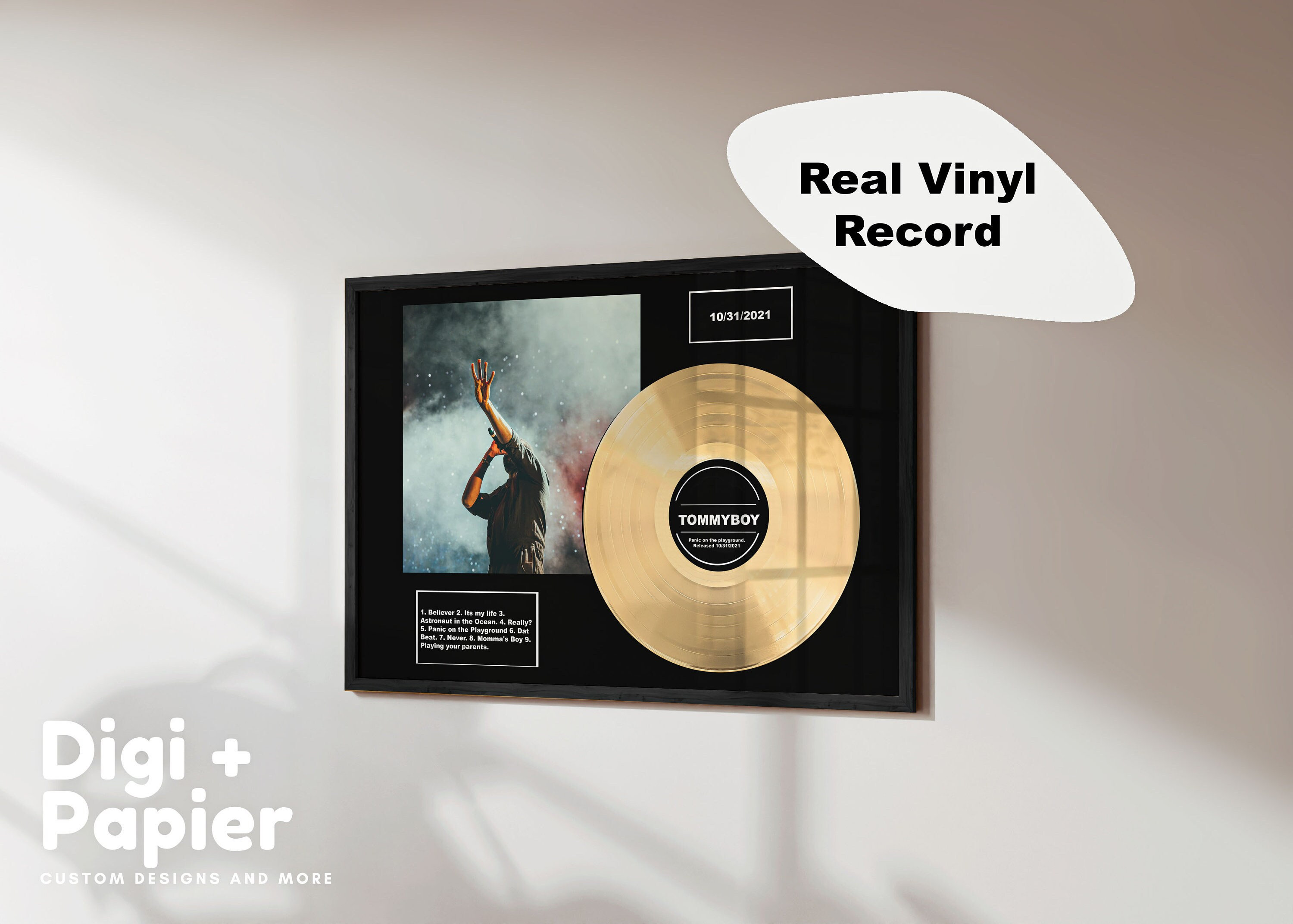 Vinyl Record Shelf Wood Album Display Vinyl Holder Record LP