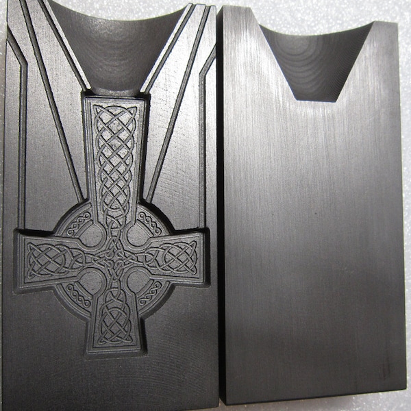 LARGE CELTIC CROSS Graphite Mold Jesus Crucifix Ingot  Mold For Silver Gold Copper Glass & Metal Casting
