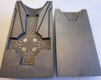 GROSSE KELTISCHES KREUZ Graphitform Jesus Christus Kruzifix Barrenform für Silber Gold Kupfer Glas & Metallguss