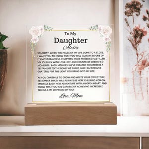 Personalized Plaque For Daughter, Daughter Birthday Gift From Mother, Sentimental Gift For Daughter From Parents, Christmas, Mothers Day