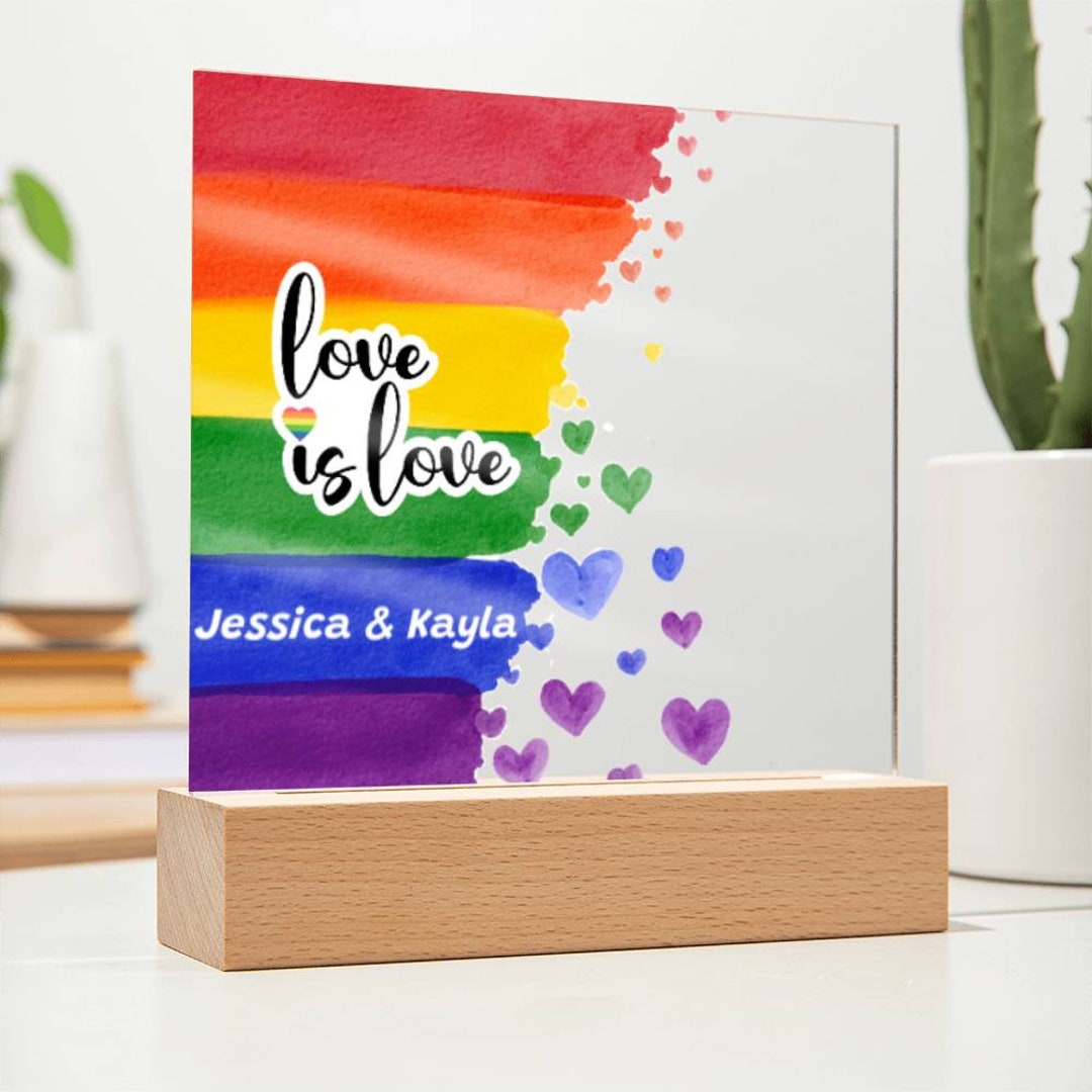 LGBTQ Pride Month Sign, Gay Anniversary Gift, Gay Pride, Ally Support ...