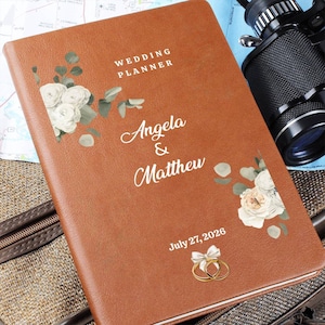 Personalized Wedding Planner, Wedding Notebook, Custom Journal for Bride to Be, Wedding Organizer, Wedding Notes, Bridal Planner