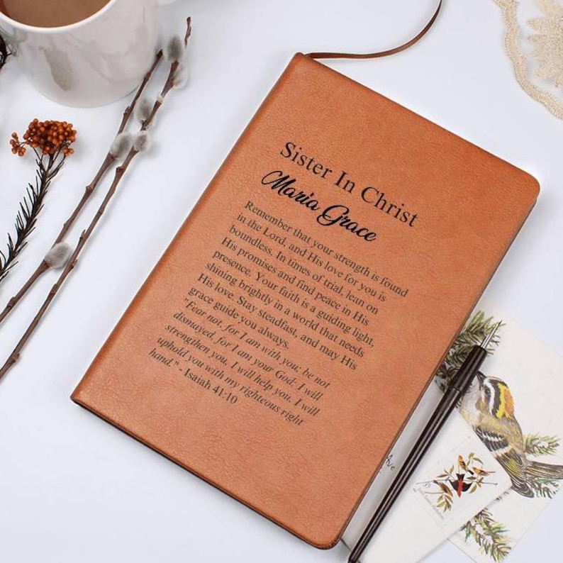 Sister in Christ Journal Gift, Christian friendship, Bible Study, Fear Not Bible Quote, Birthday, Christmas, Gift for Friend