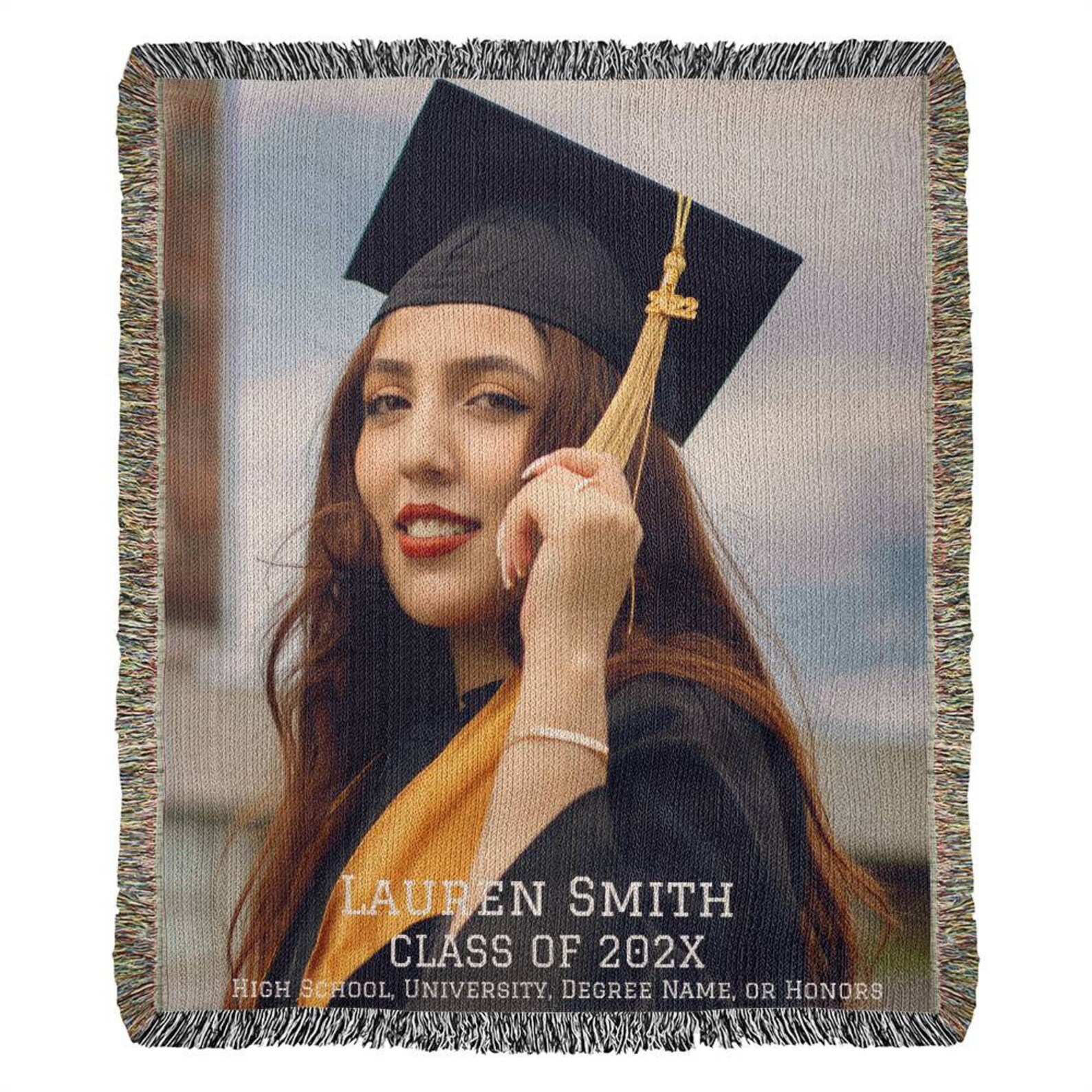 Graduation Blanket 2024, Personalized Blanket, Senior Graduation Gift